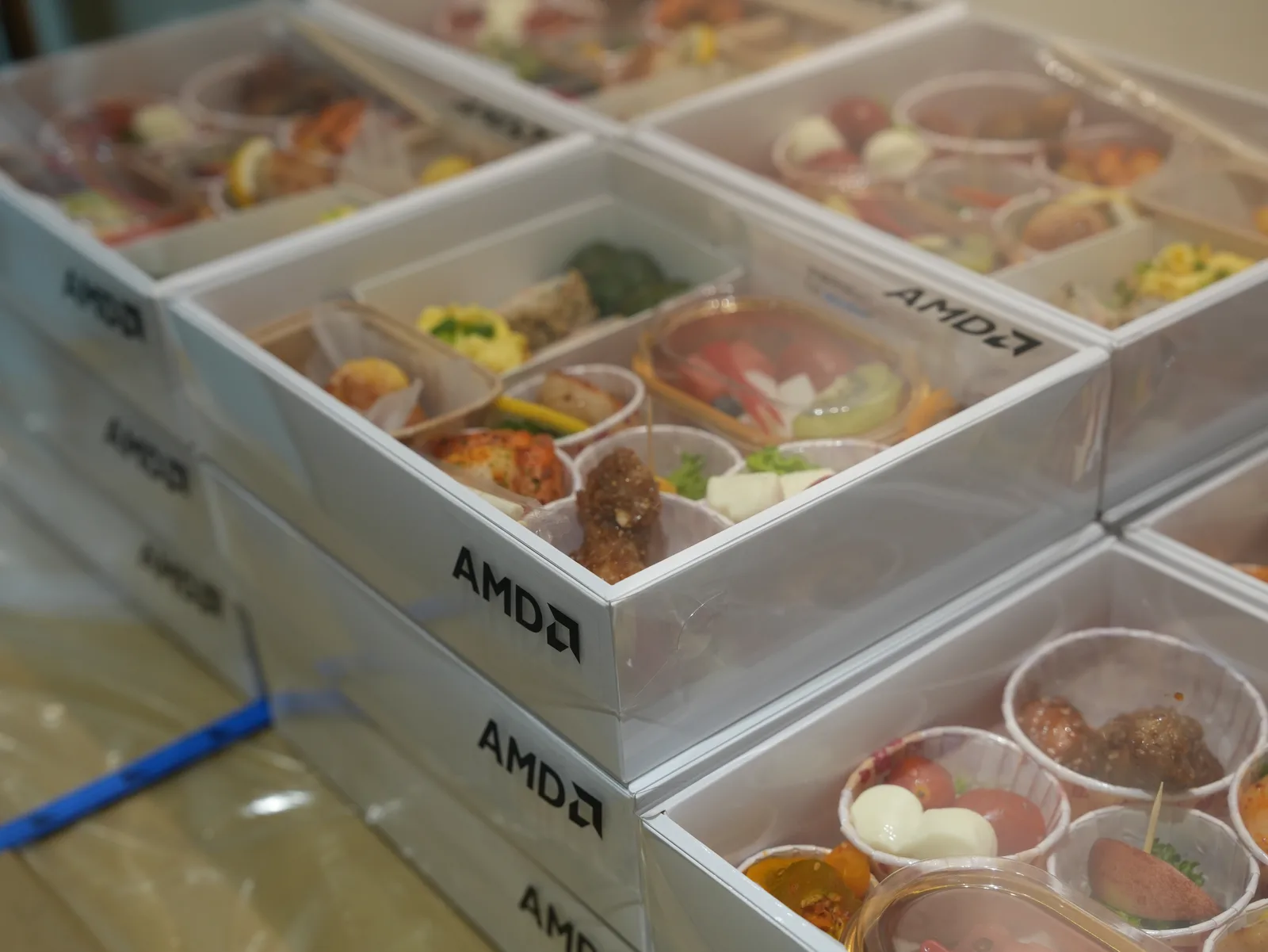 강남 오피스 회의 도시락 세팅